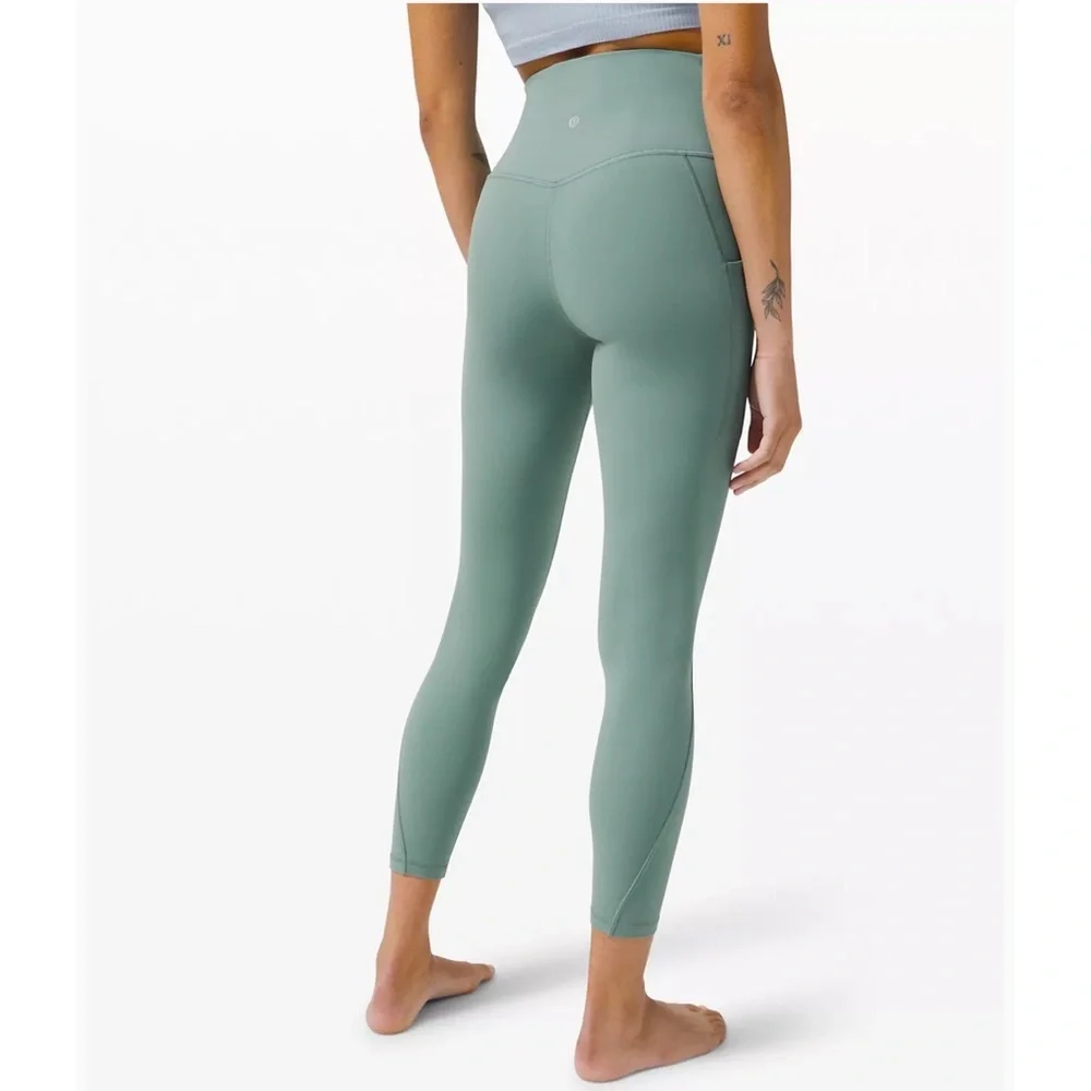 Lululemon Align High Rise Pants Leggings with Pockets Tidewater Teal Nwt - Picture 2 of 9